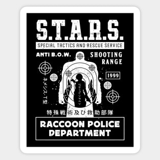 Raccoon City Shooting Range White Magnet